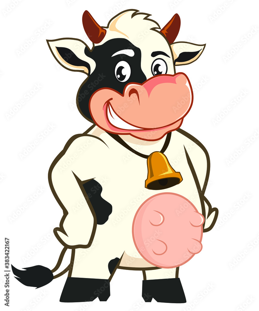 cow mascot cartoon in vector cow mascot cartoon in vector