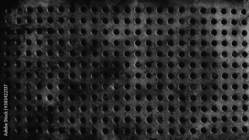 Texture of Black wall with holes on it