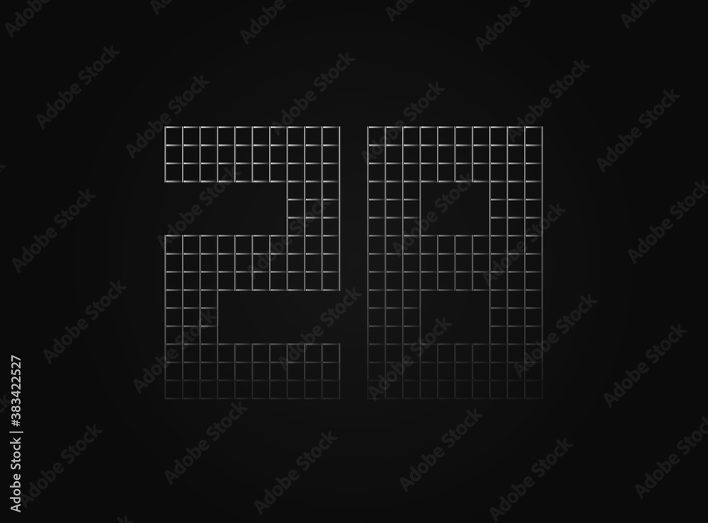 28 vector number made of metal chain link fence. For logo, brand label, design elements, application and more. 28 vector number made of metal chain link fence. For logo, brand label, design elements, application and more.