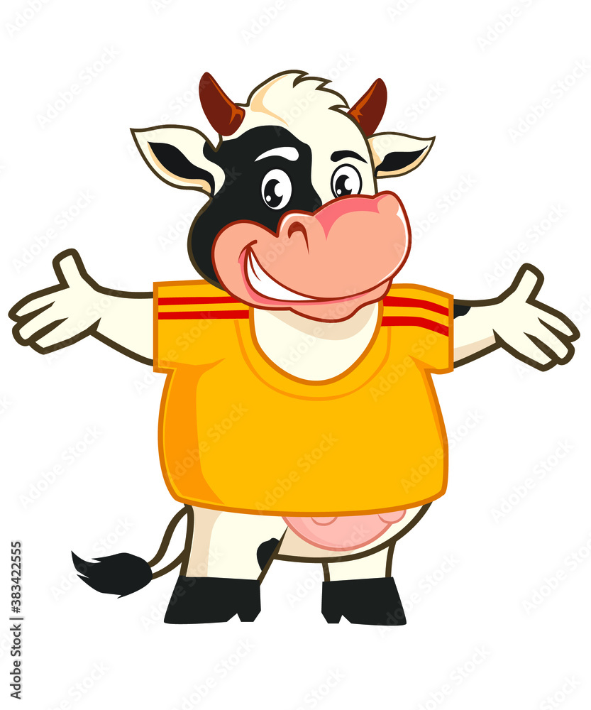 cow mascot cartoon in vector cow mascot cartoon in vector