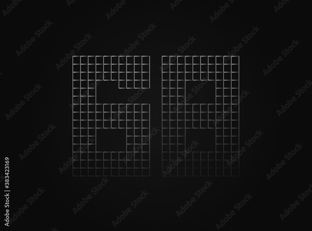 68 vector number made of metal chain link fence. For logo, brand label, design elements, application and more. 68 vector number made of metal chain link fence. For logo, brand label, design elements, application and more.