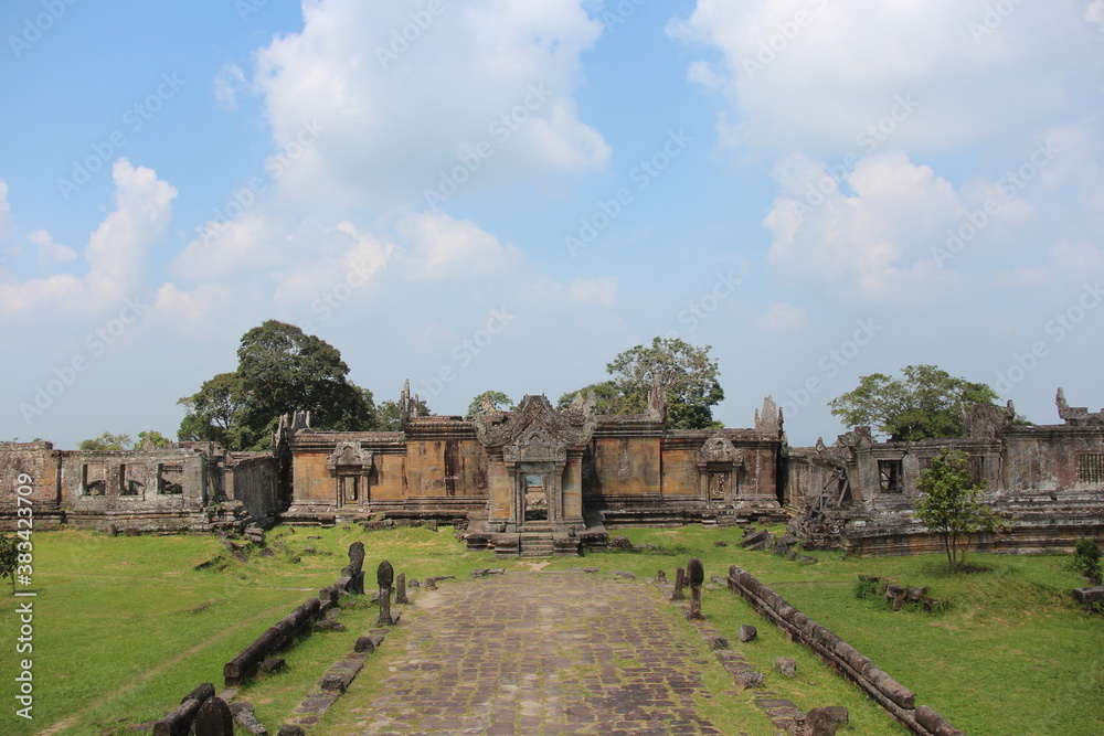 Cambodia.  Preah Vihear temple.  The temple is located on the border with Thailand, on a mountain whose height is 627 meters.  Because of this temple, from 2008 to 2011, there was a military conflict 