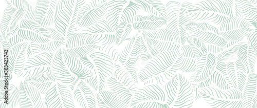 Abstract leave background pattern vector. Tropical monstera leaf design wallpaper. Botanical texture design for print, wall arts, and wallpaper.