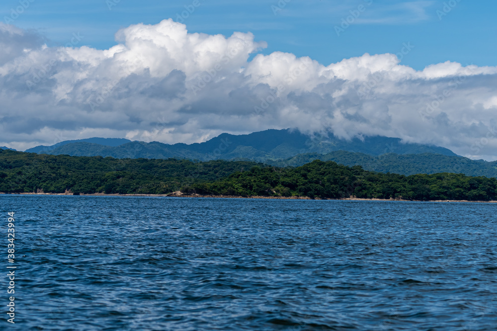 Beautiful view of the San Lucas Island in Costa Rica  and its wild life