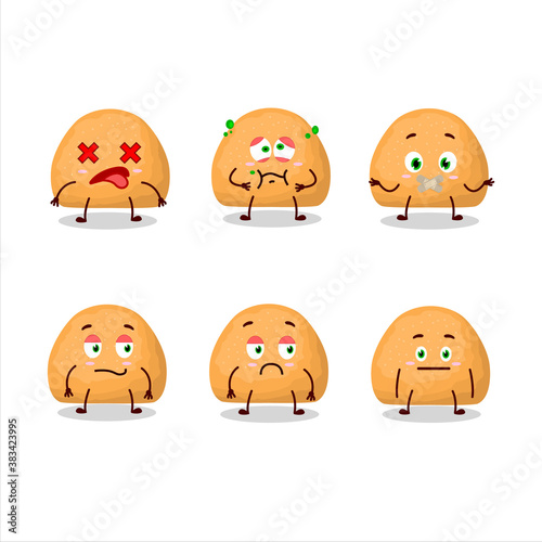 Sweet cookies cartoon character with nope expression