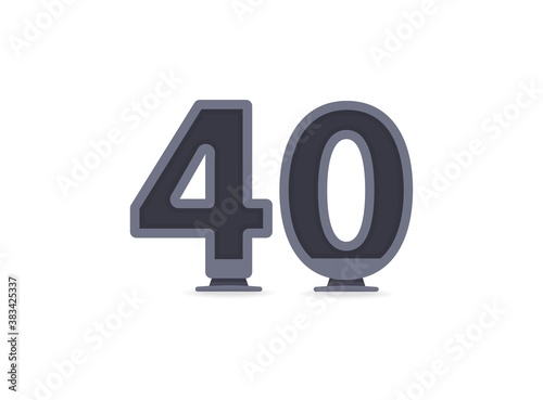 Free Download 40 vector number design. For logo, brand label, design elements, corporate identity, application etc. İsolated vector illustration - GFXLoad