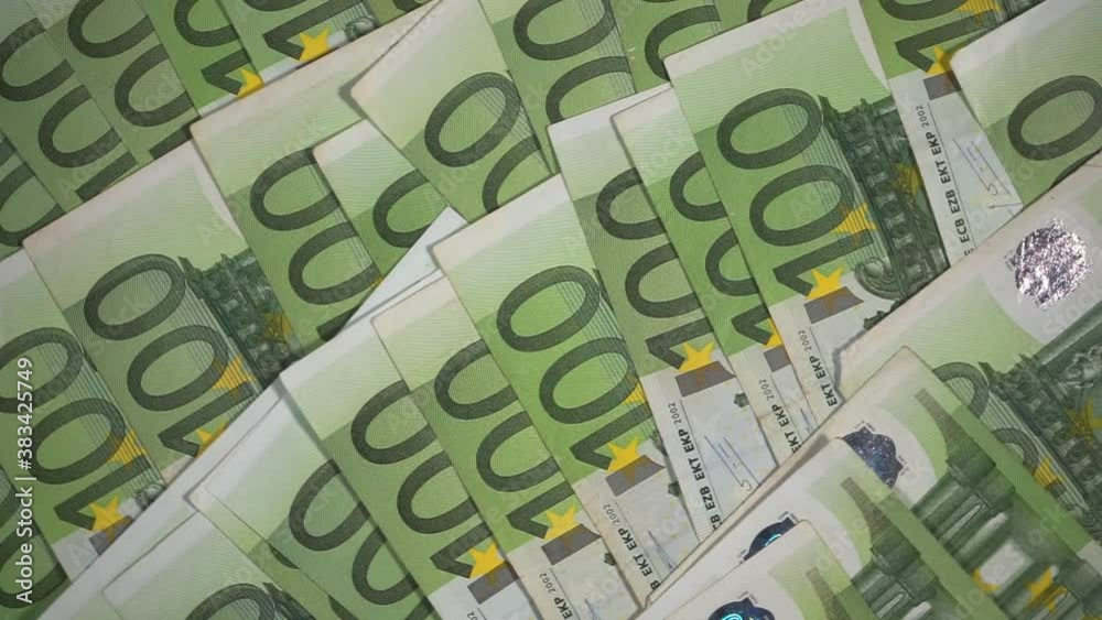 100 Euro Banknotes Money Notes. Background With Money Euro Banknotes. Cash B 100 Euro Banknotes Money Notes. Background With Money Euro Banknotes. Cash B