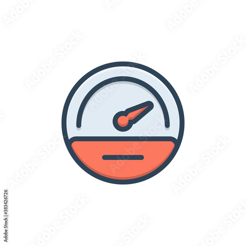Color illustration icon for speed