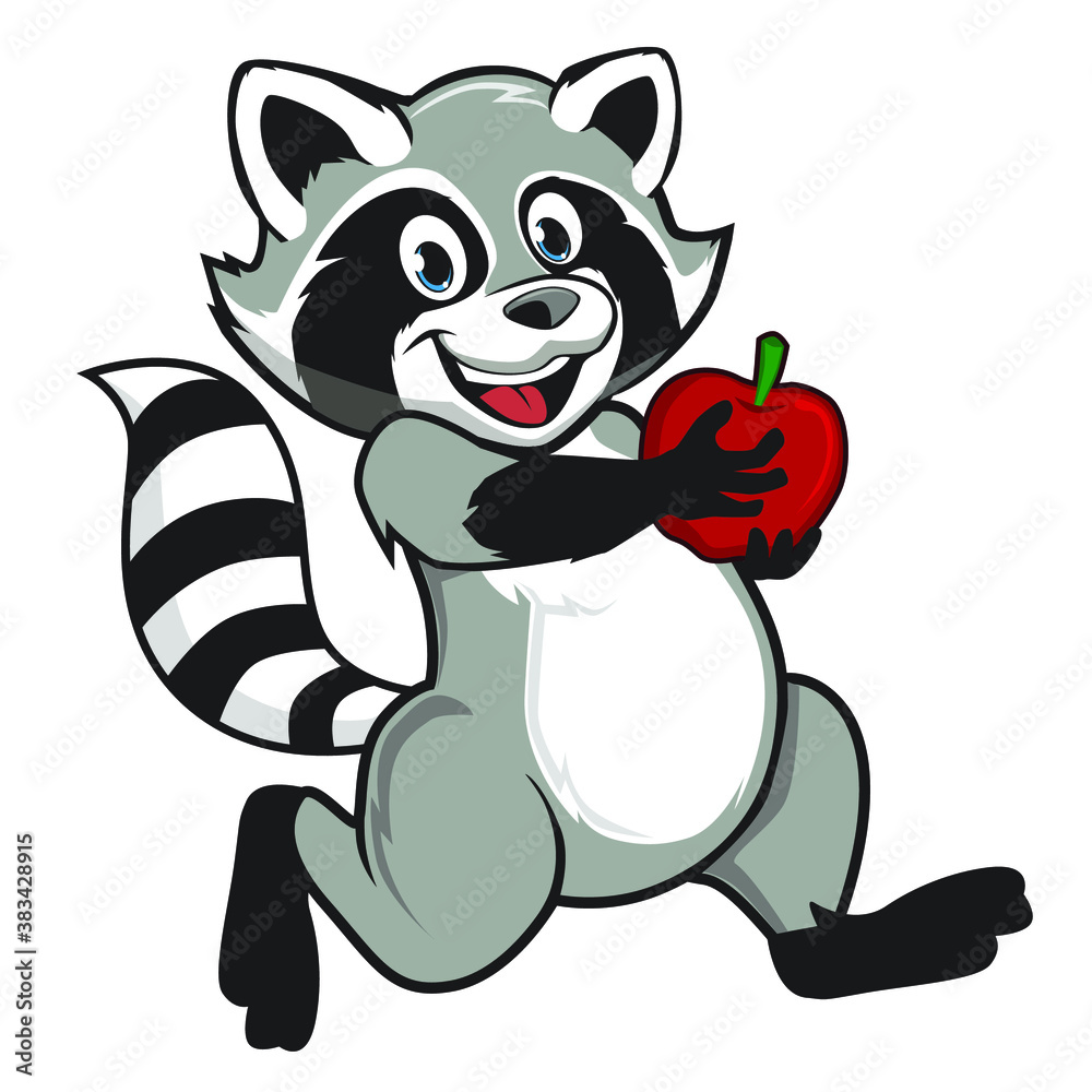 raccoon animal mascot cartoon in vector raccoon animal mascot cartoon in vector