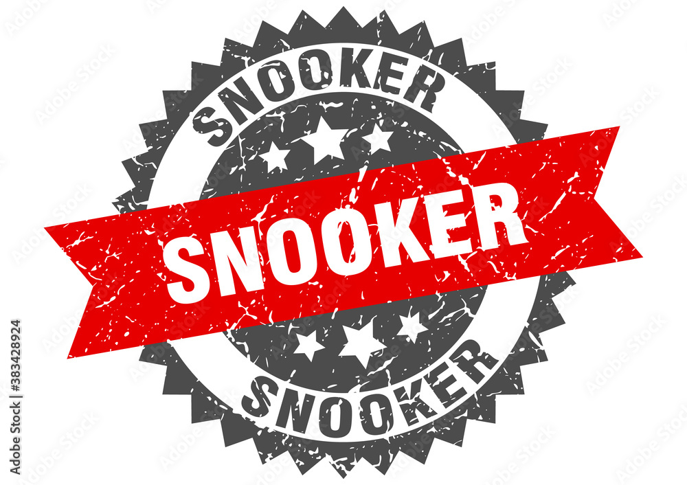 Obraz premium snooker stamp. grunge round sign with ribbon