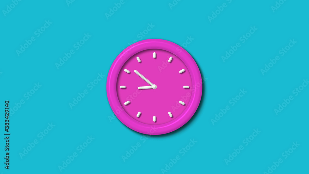 12 hours counting down 3d wall clock isolated on cyan background,wall clock isolated 12 hours counting down 3d wall clock isolated on cyan background,wall clock isolated