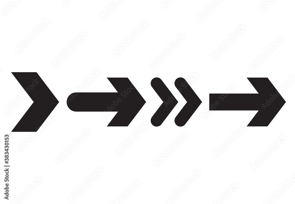 arrow icons set vector on white background arrow icons set vector on white background