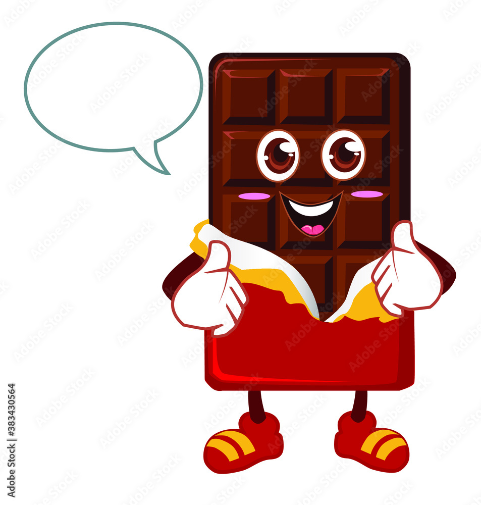 Chocolate mascot cartoon in vector