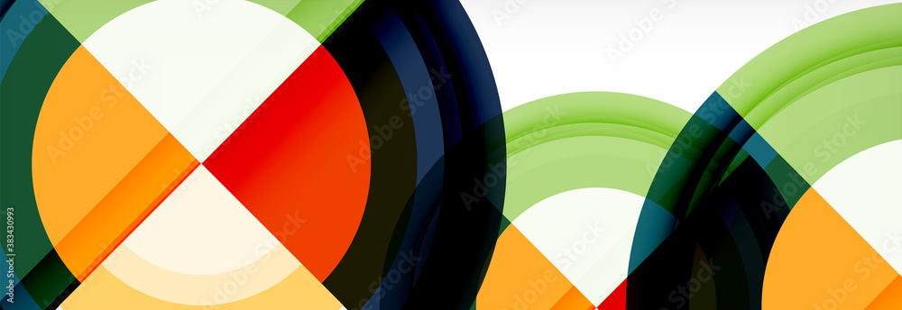 Round shapes, triangles and circles. Modern abstract background Round shapes, triangles and circles. Modern abstract background
