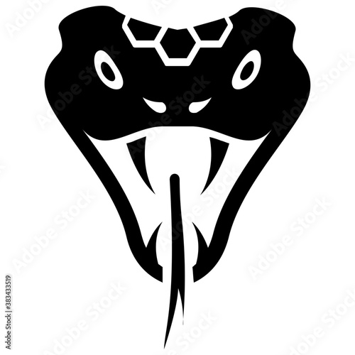 
A scary cobra mouth is opened to attack 
