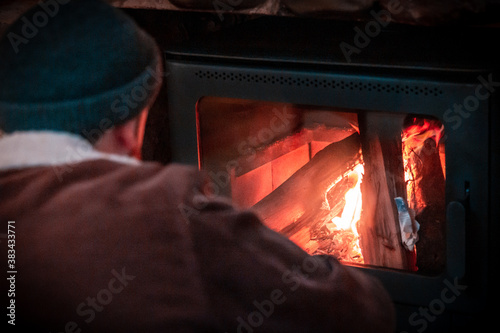 Fire place in Winter