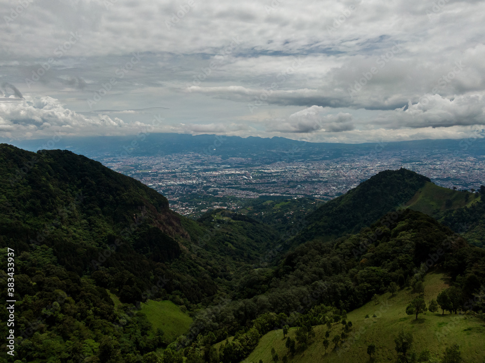 Beautiful view of the impressive green the Rainforest in Costa Rica in Pico Blanco Beautiful view of the impressive green the Rainforest in Costa Rica in Pico Blanco