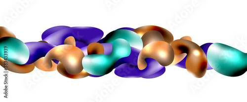 Bubbles abstract background. Liquid splashes on white vector template