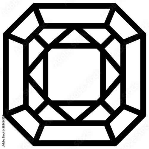 
Gemstone vector on white background
