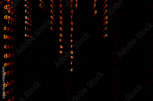 Matrix alphabet deep dimension hot tone abstract text effect motion