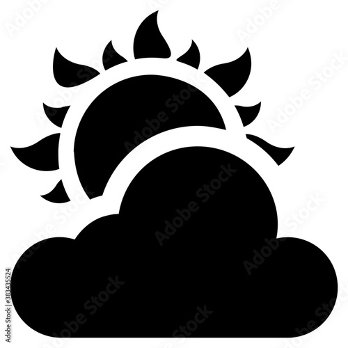 
Sun and cloud symbolising pleasant weather
