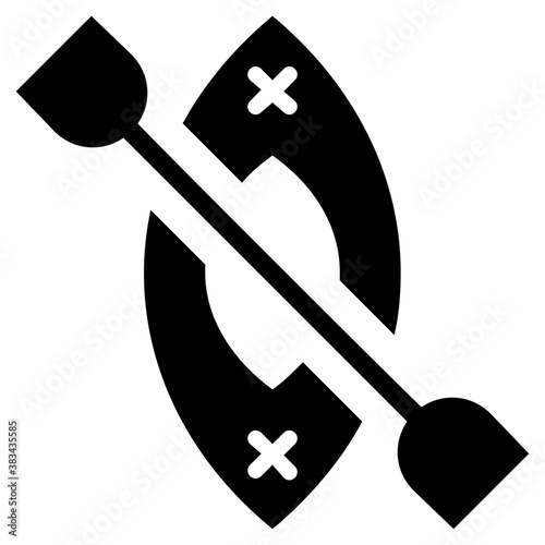 
Boat oars which are used for rowing
