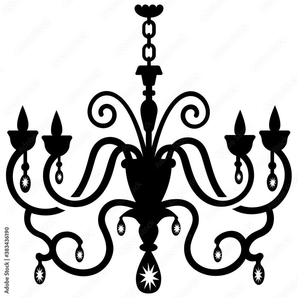 Classic chandelier vector icon design
Classic chandelier vector icon design