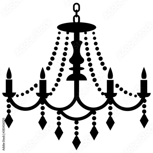 
An intricate icon design of candelabra lamp
