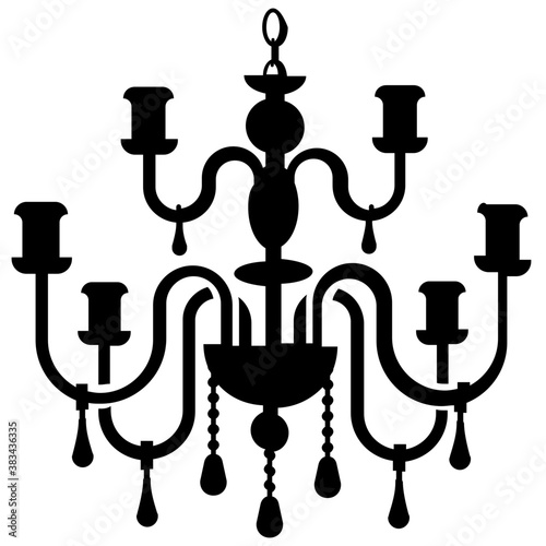 
An intricate icon design of candelabra lamp
