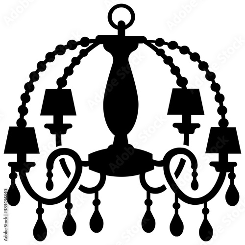 
An intricate icon design of candelabra lamp
