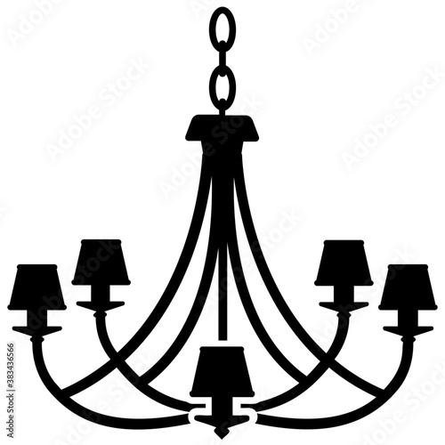 
Hanging crystal chandelier icon
