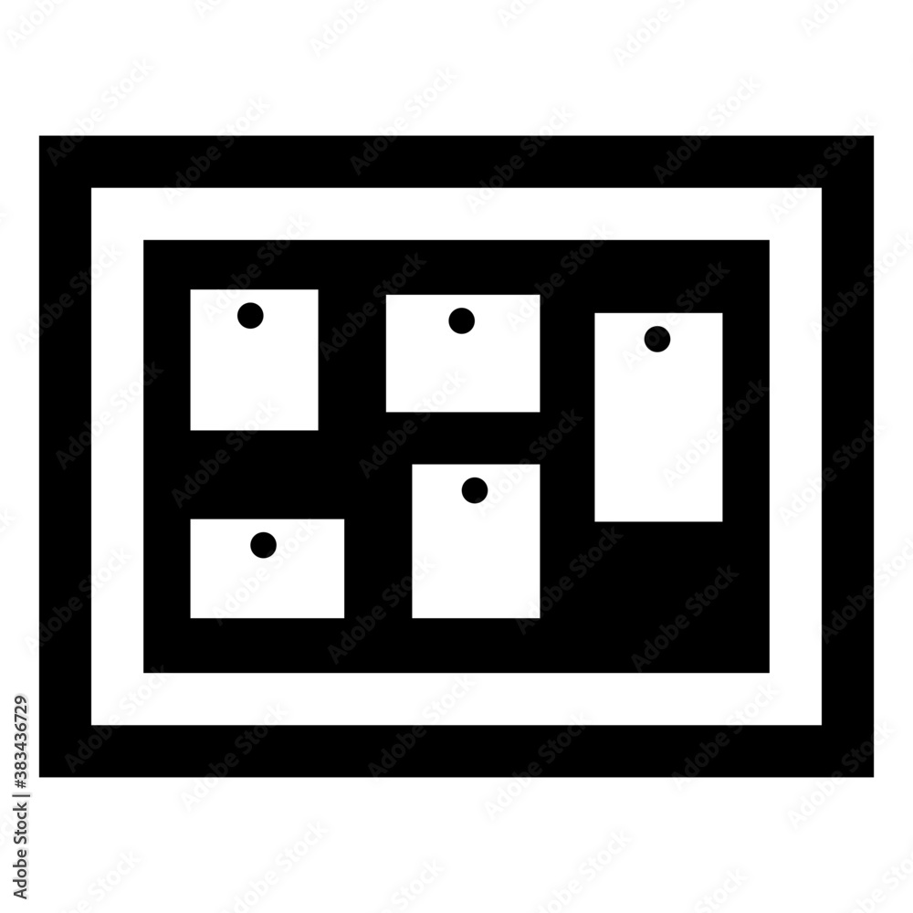 A notice board to pin messages and information
A notice board to pin messages and information