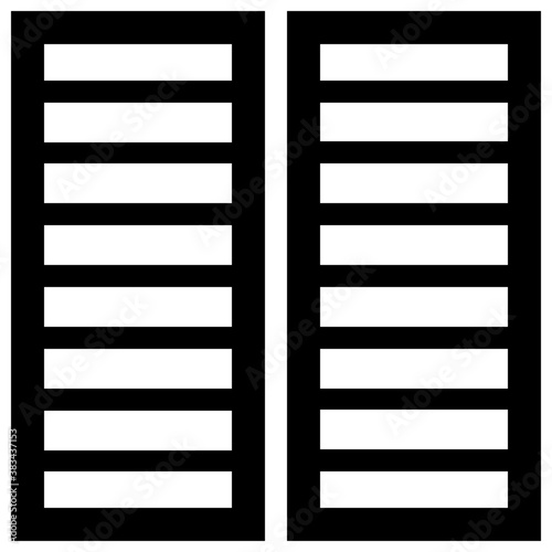 
Isolated icon design of plantation shutter
