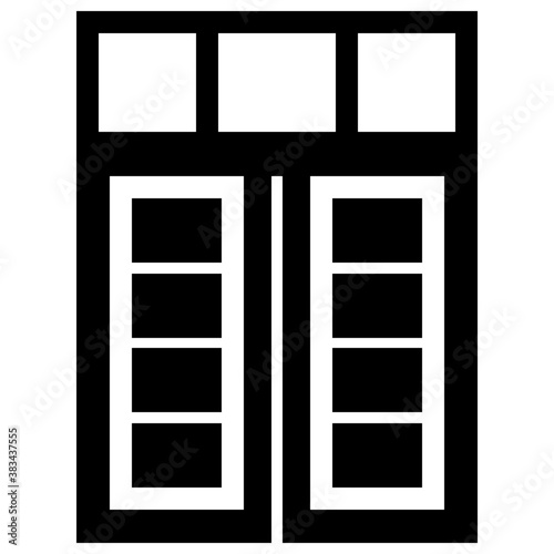  Isolated icon design of plantation shutter 