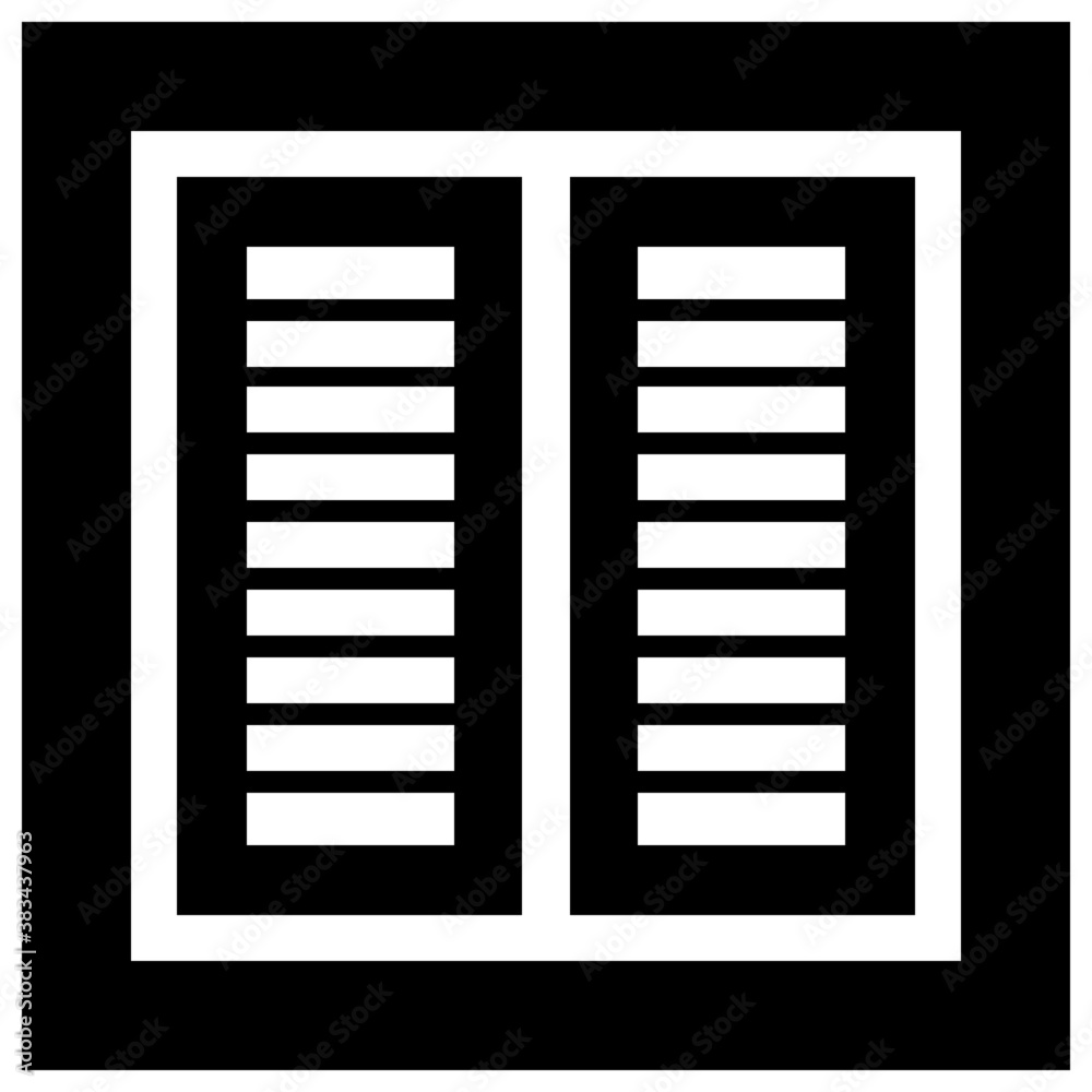 
Isolated icon design of plantation shutter
