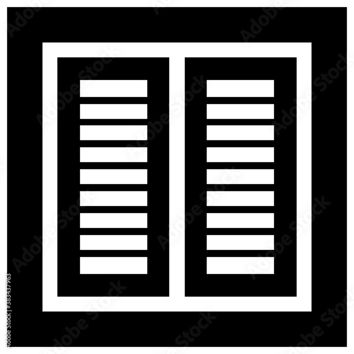 
Isolated icon design of plantation shutter
