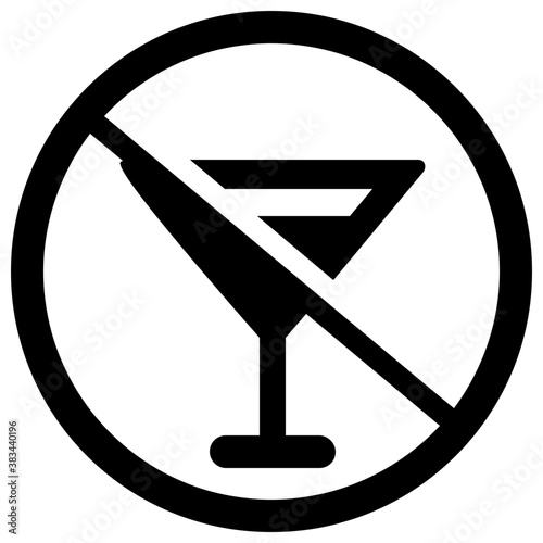 
No alcohol vector icon design
