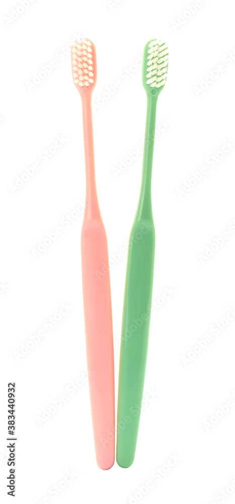 Tooth brushes on white background Tooth brushes on white background