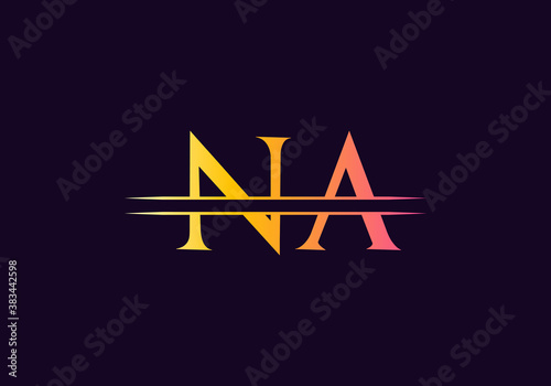 NA Logo for luxury branding. Elegant and stylish design for your company