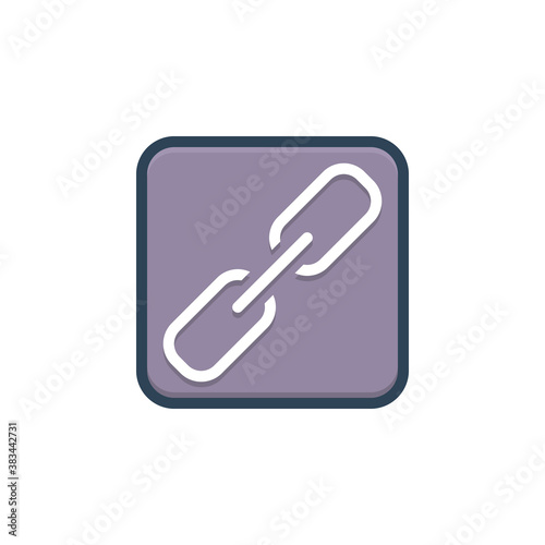 Color illustration icon for link