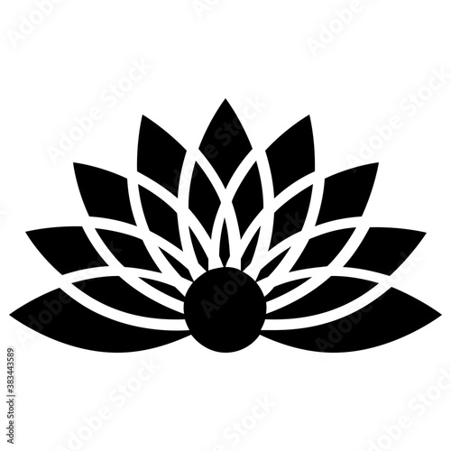 
Isolated water lily vector icon design
