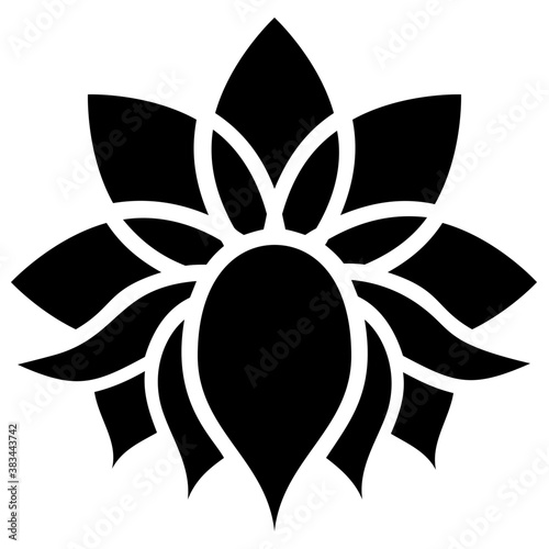 
Isolated water lily vector icon design

