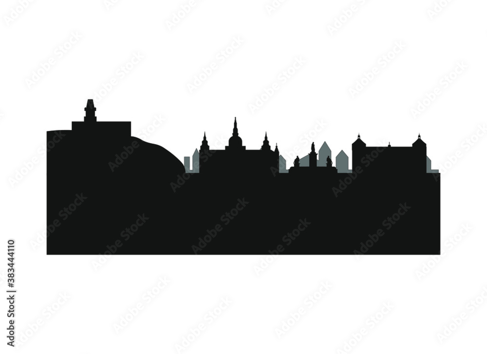 skyline of graz city in austria. skyline of graz city in austria.