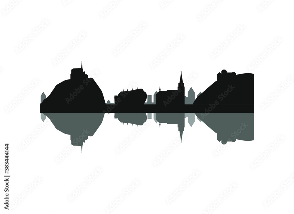 Feldkirch city skyline in Austria.