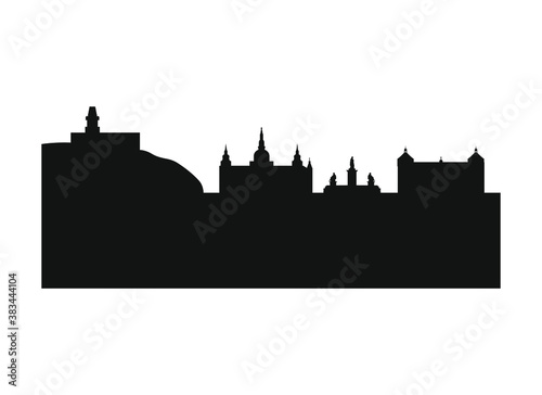 skyline of graz city in austria.