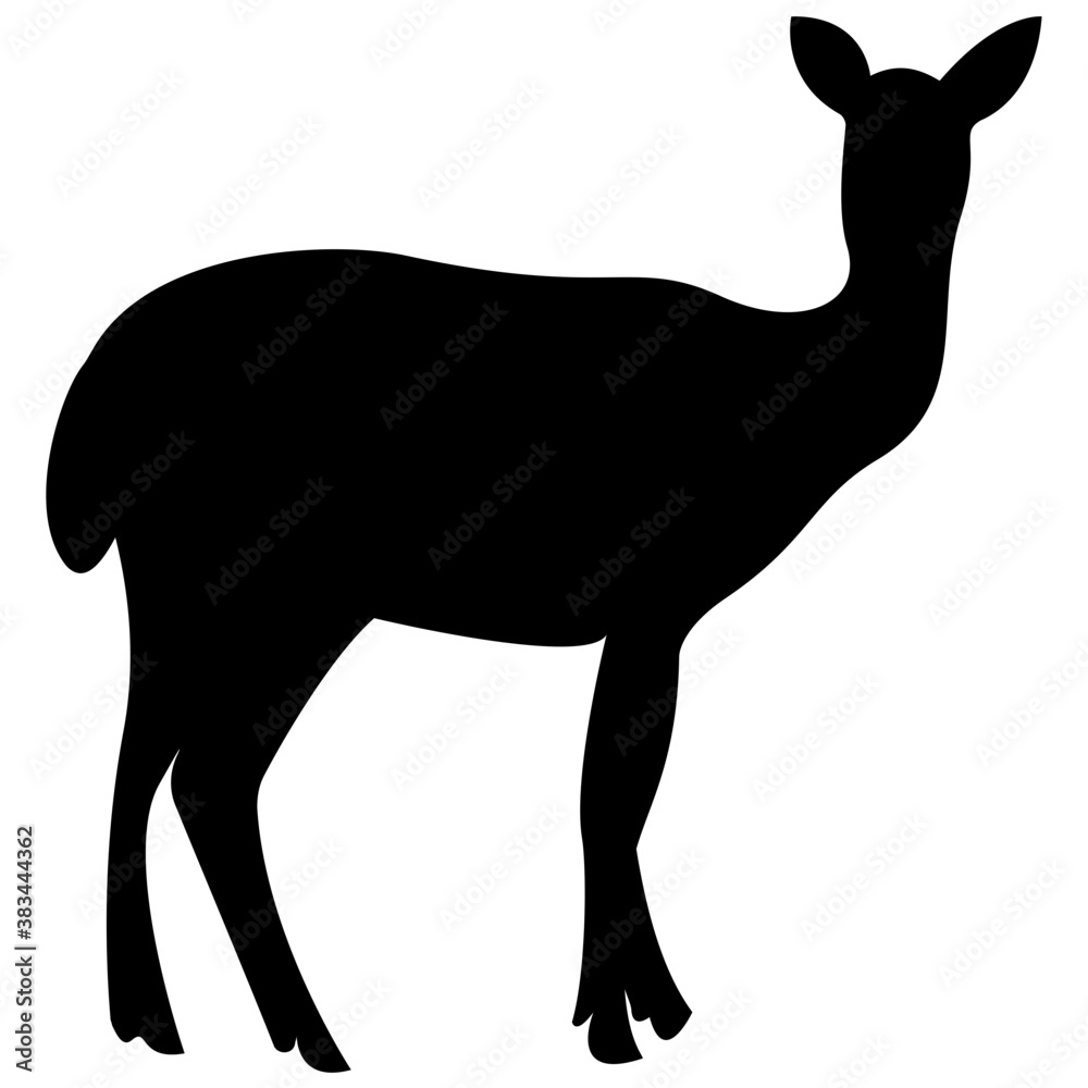 Fototapeta premium Deer silhouette symbolising wildlife 