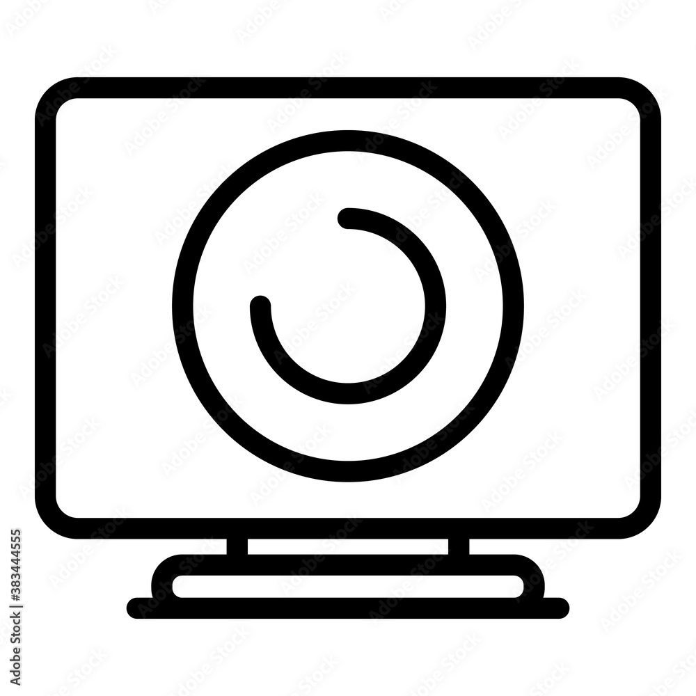 Loading monitor icon. Outline loading monitor vector icon for web design isolated on white background Loading monitor icon. Outline loading monitor vector icon for web design isolated on white background