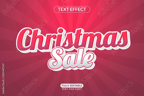 Editable Text Style Effect Christmas Sale