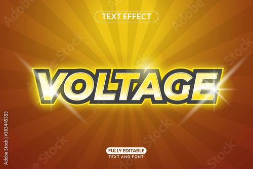Editable Text Style Effect Voltage