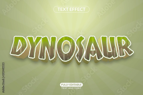 Editable Text Style Effect Dinosaur